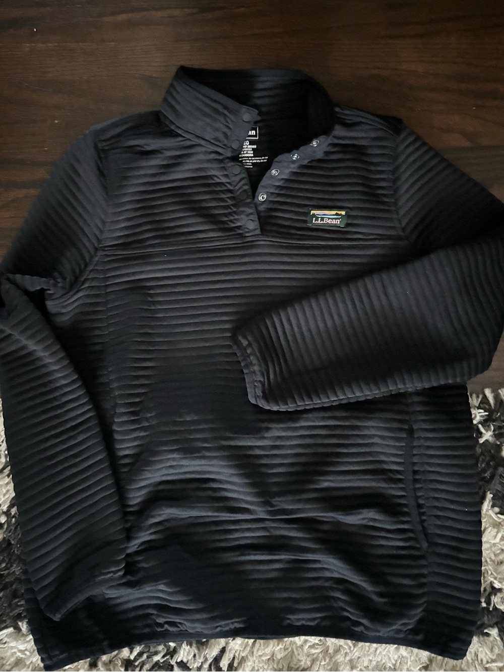 L.L. Bean Women’s Black Quilted Pullover Jacket